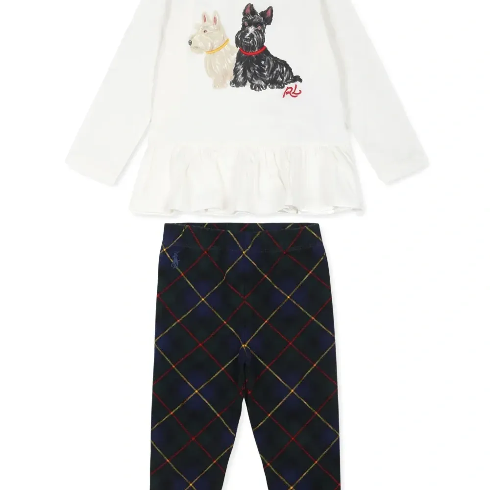 Комплект из легинсов и топа с принтом