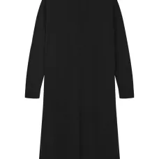 Платье миди с высоким воротником