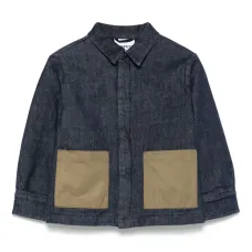 Пуховик из денима