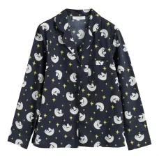 Пижамная рубашка с графичным принтом