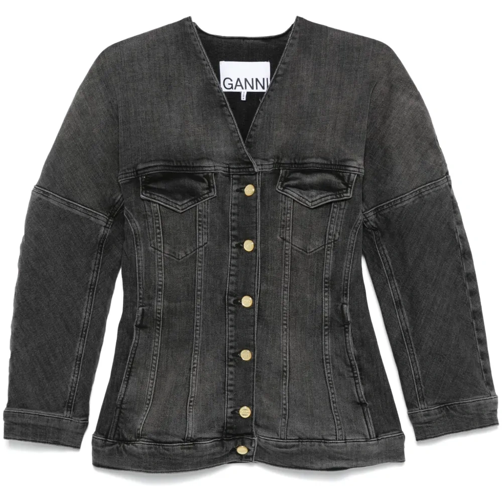 Джинсовая куртка с эффектом потертости