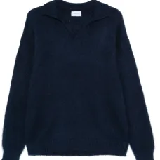 Трикотажный свитер с воротником поло