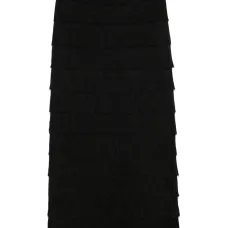 Юбка макси с бахромой