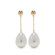 серьги-подвески с искусственным жемчугом