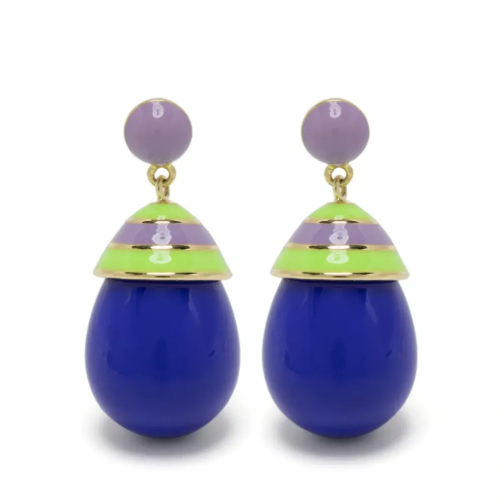 Серьги-подвески в полоску Серьги-подвески в полоску