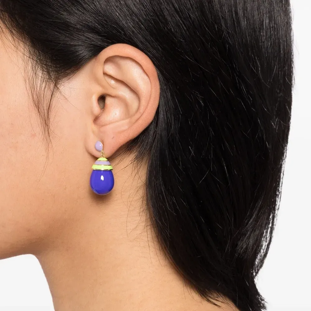 Серьги-подвески в полоску Серьги-подвески в полоску