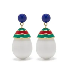 Серьги-подвески в полоску