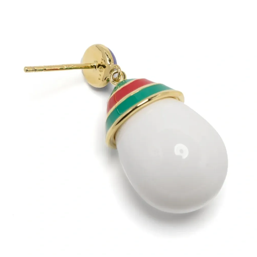 Серьги-подвески в полоску