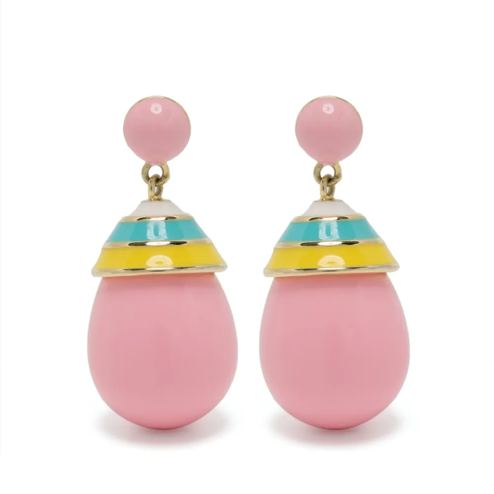 Серьги-подвески в полоску