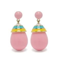 Серьги-подвески в полоску