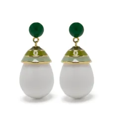 Серьги-подвески в полоску