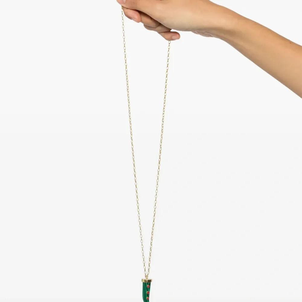 Колье с малахитом