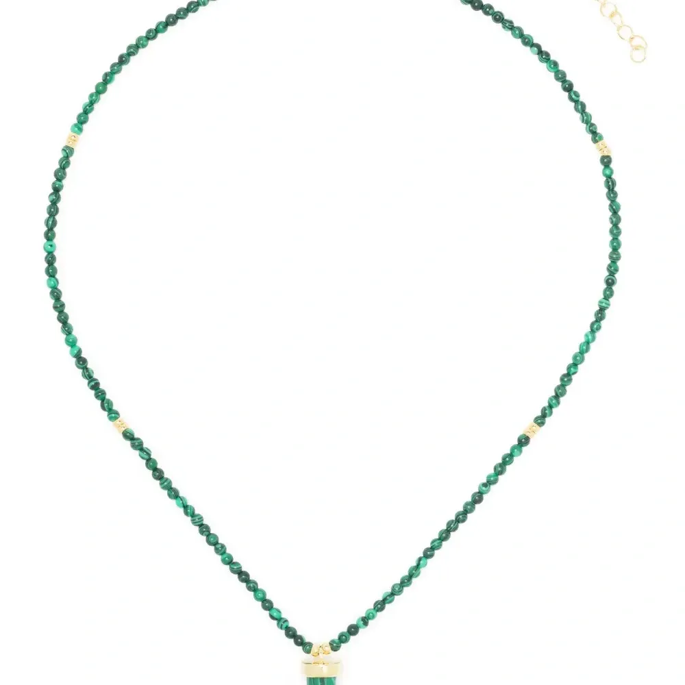 колье с малахитом колье с малахитом