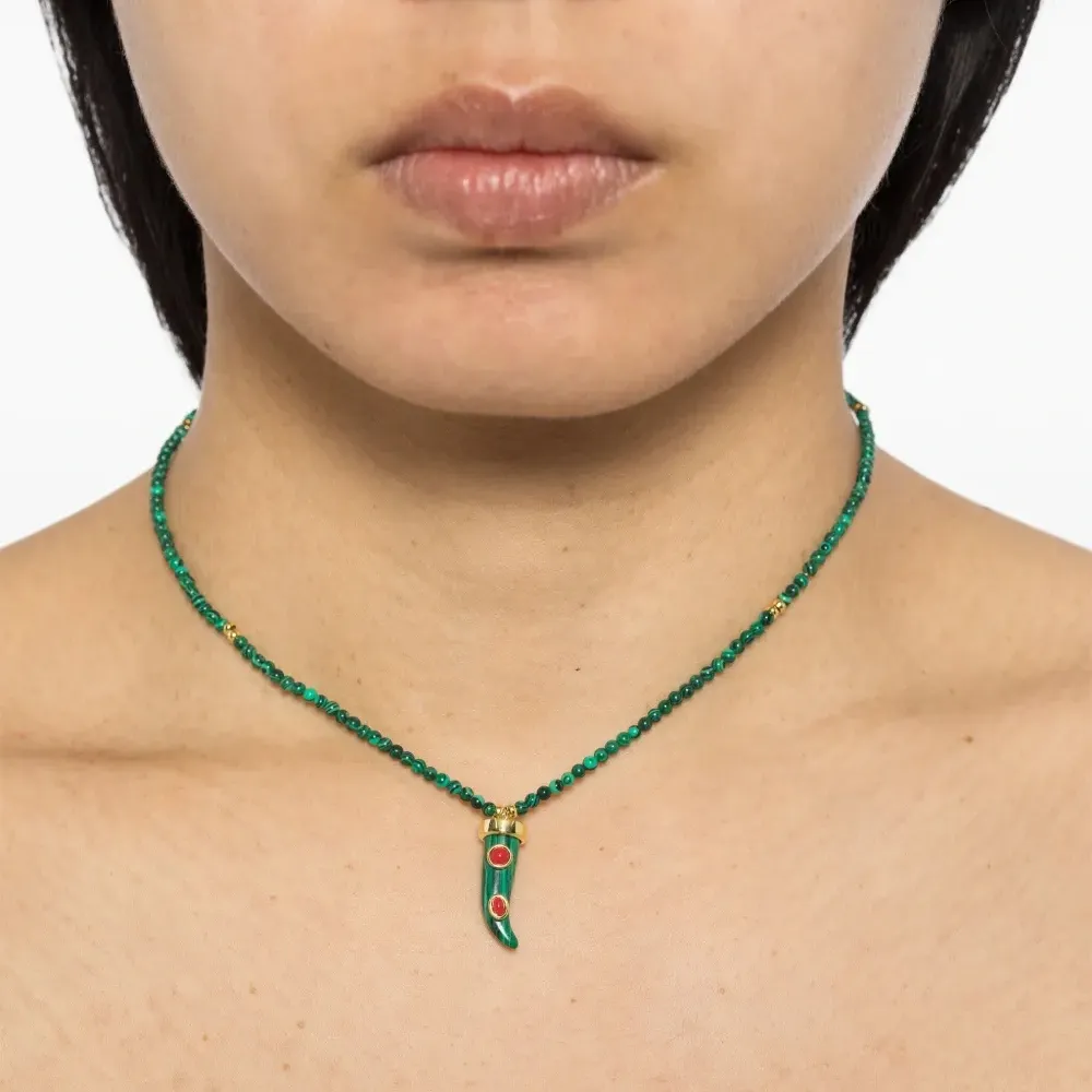 колье с малахитом колье с малахитом