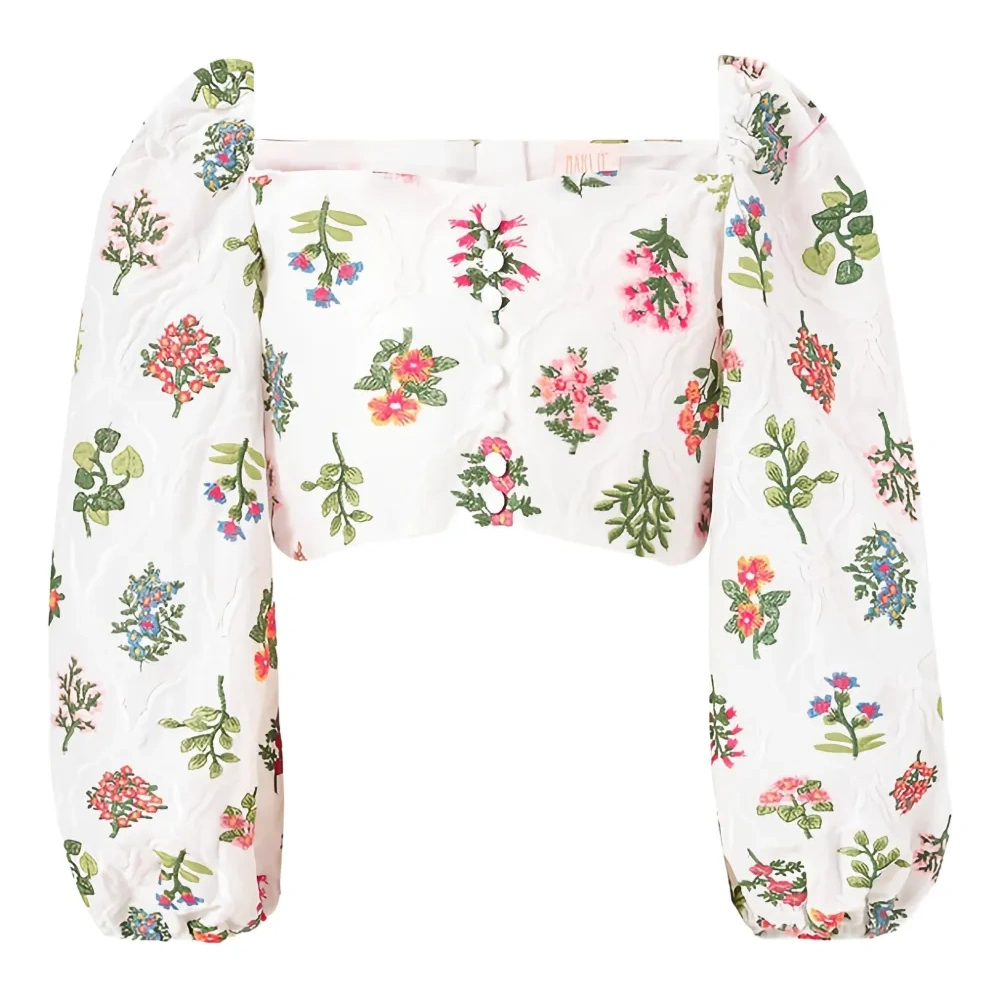 Топ Lilian с вышивкой и пышными рукавами