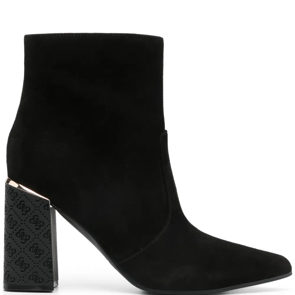 Замшевые ботильоны