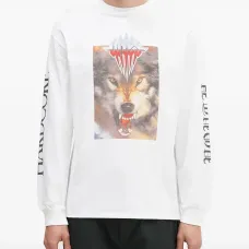 Футболка с длинными рукавами и принтом