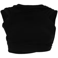 Укороченный креповый топ с драпировкой Укороченный креповый топ с драпировкой