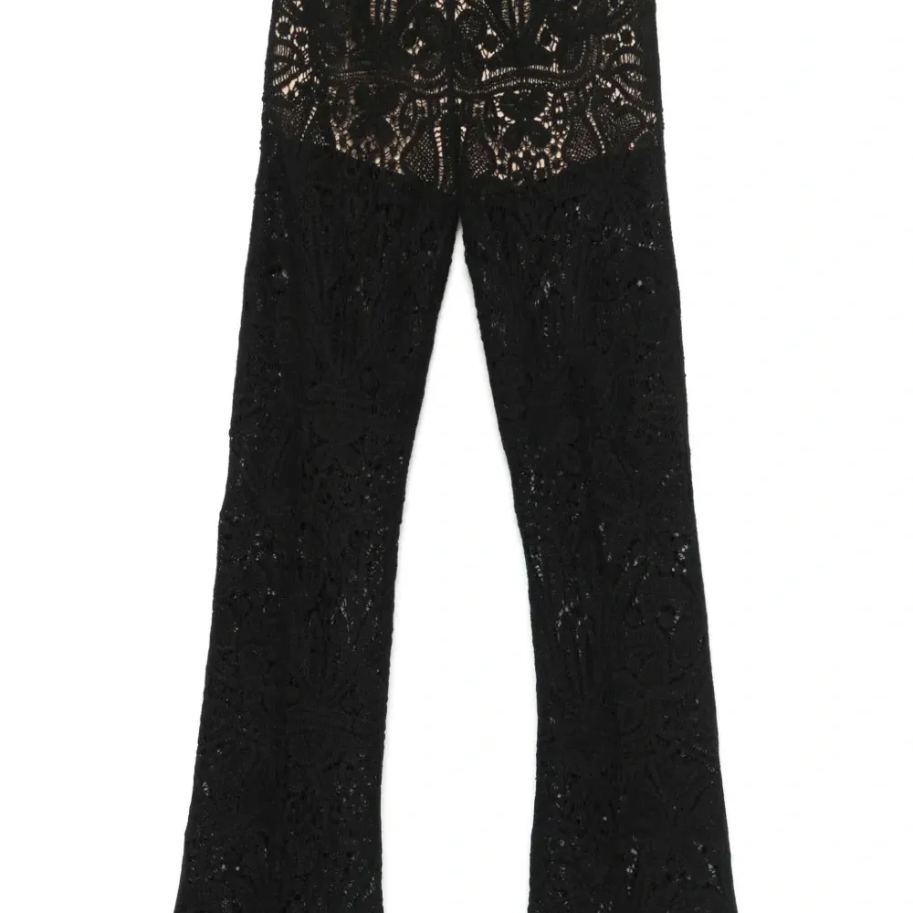 Брюки с кружевной вставкой