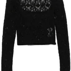 Кружевной топ с длинными рукавами