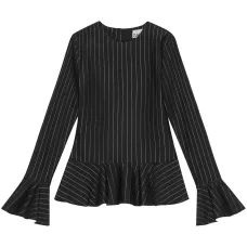 Блузка в полоску с баской