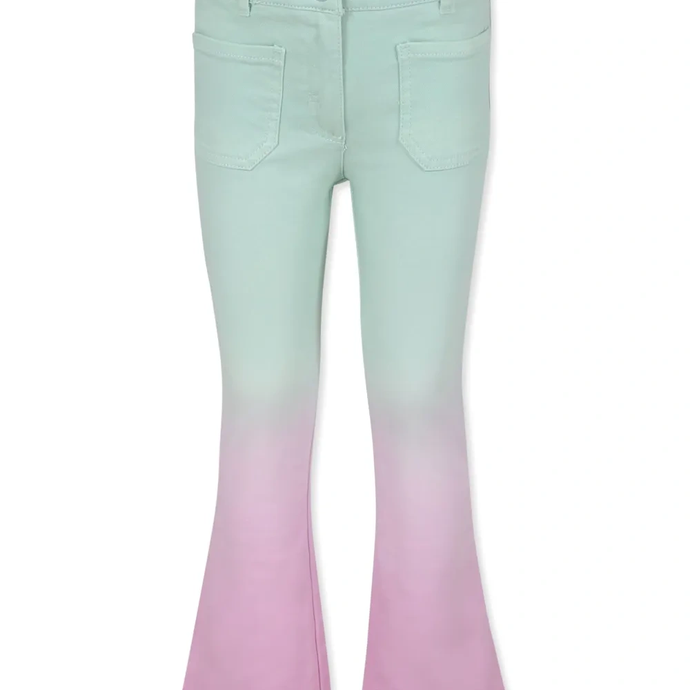 Расклешенные брюки с эффектом омбре