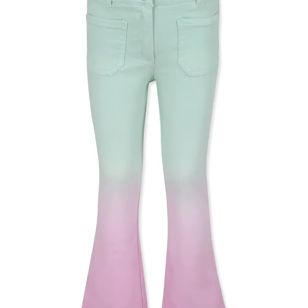 Расклешенные брюки с эффектом омбре