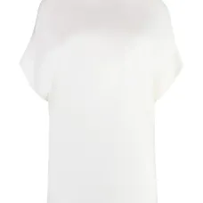 Блузка с воротником асимметричного кроя