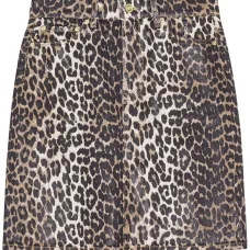 Юбка миди с леопардовым принтом