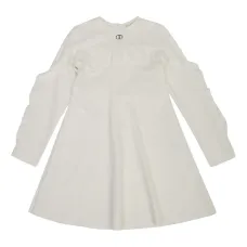 Платье с оборками и логотипом