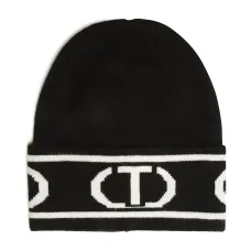Шапка бини с жаккардовым логотипом Шапка бини с жаккардовым логотипом