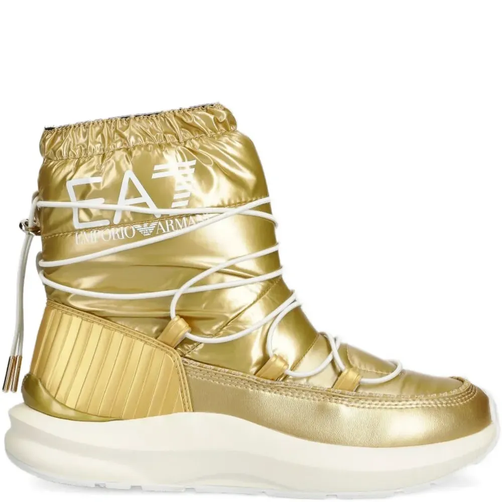 Дутые ботинки с эффектом металлик Дутые ботинки с эффектом металлик