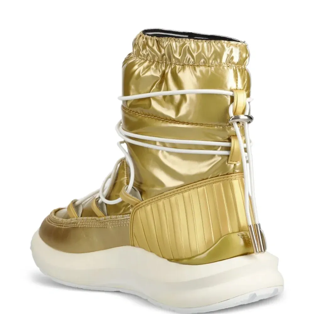 Дутые ботинки с эффектом металлик Дутые ботинки с эффектом металлик