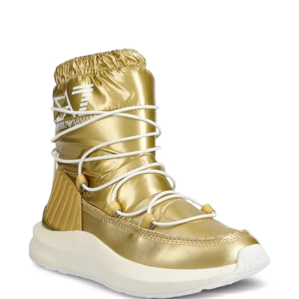 Дутые ботинки с эффектом металлик Дутые ботинки с эффектом металлик