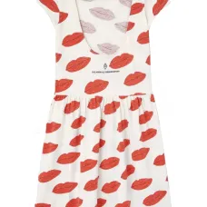 Платье с принтом фламинго