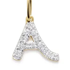 Подвеска A из желтого золота с бриллиантами