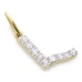 Подвеска L из желтого золота с бриллиантами
