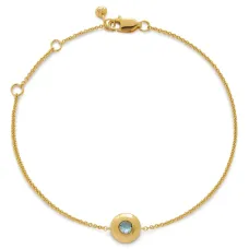 Позолоченный браслет March Birthstone