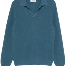 Свитер из вирджинской шерсти с воротником поло