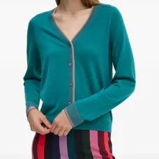 Кардиган на пуговицах с V-образным вырезом