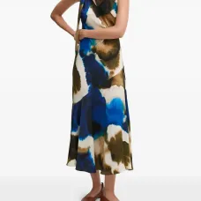 Миди-платье с тай-дай принтом