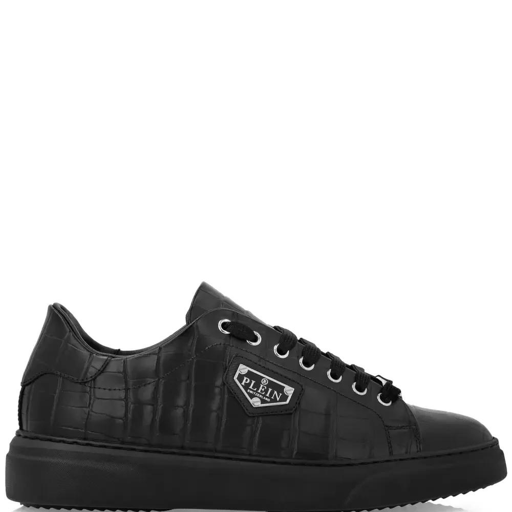 Кроссовки Iconic Plein с тиснением под кожу крокодила Кроссовки Iconic Plein с тиснением под кожу крокодила