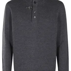 Шерстяной джемпер с воротником-стойкой