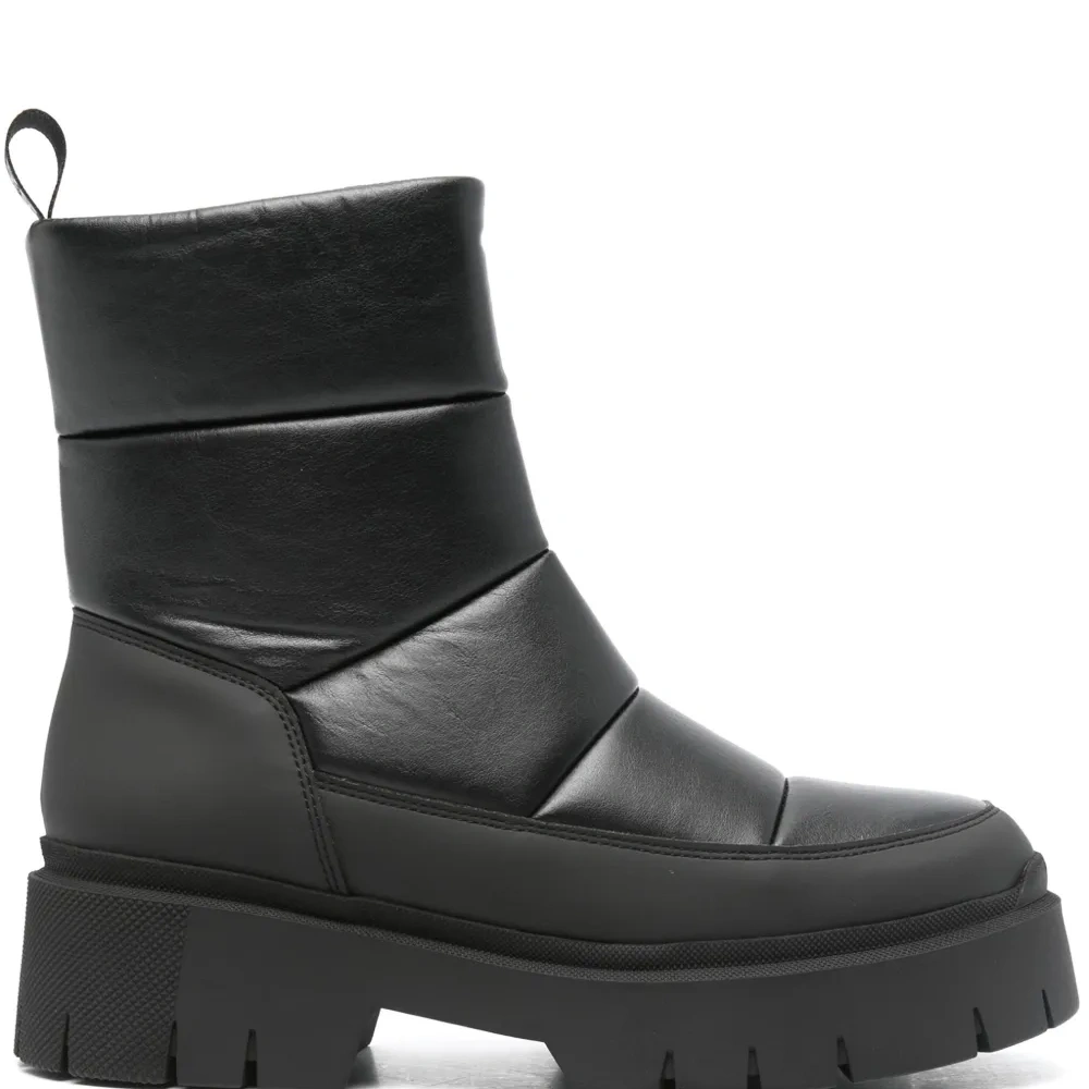 Дутые ботинки из искусственной кожи