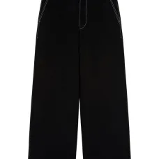 Широкие брюки с нашивкой-логотипом