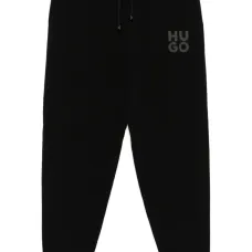 Брюки с жаккардовым логотипом