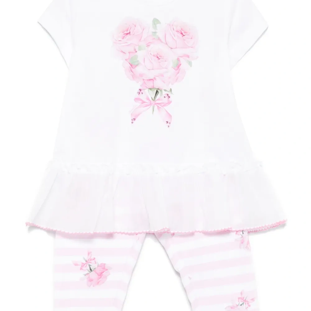 Комплект из топа и брюк с принтом