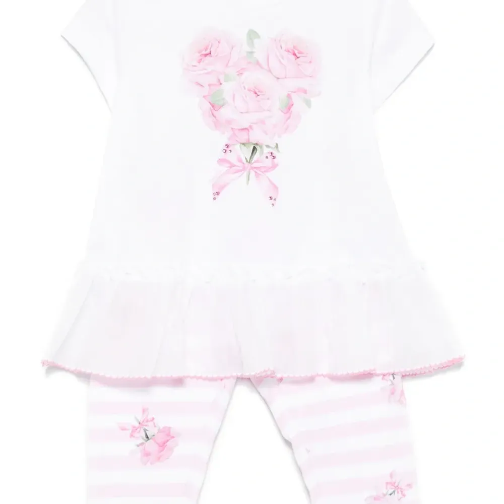 Комплект из топа и брюк с принтом