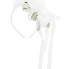 Ободок с цветочной аппликацией