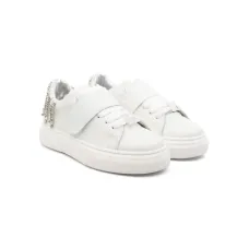 Кроссовки с бахромой из кристаллов